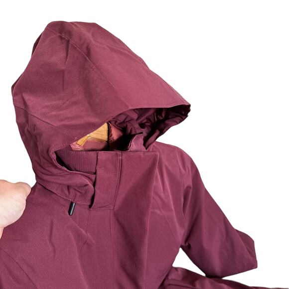 Patagonia NEW Tres 3 in 1 Parka Chicory Red Rosehip Small Waterproof and Down - Picture 8 of 16